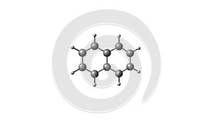 Naphtalene molecule rotating video on white