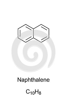 Naphthalene skeletal formula and molecular structure