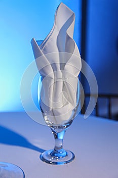 Napkin in a glass