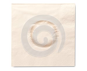 Napkin with glass stain