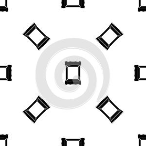 Napkins pack pattern seamless black