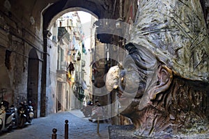 Naples, bronze by Pulcinella photo