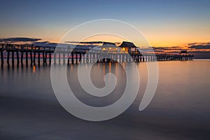 Naples, Florida pier at sunset