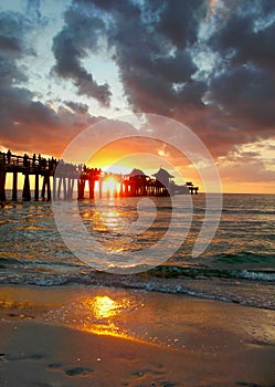 Naples Florida Sunset at the Pier