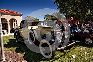 Yellow 1926 Rolls Royce Silver Ghost at the 32nd Annual Naples Depot Classic Car Show