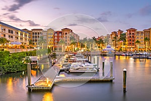 Naples, Florida, USA town skyline