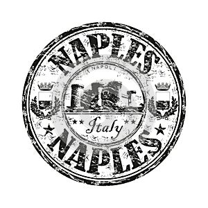 Naples grunge rubber stamp