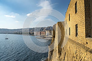 Naples from the height Castel dell Ovo, Italy photo
