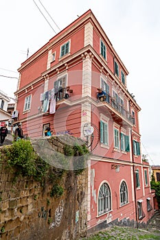 Pedamentina stepway in Naples, Italy photo