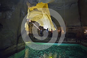 Naples, ITALY - JUNE 01: Naples ancient underground galleries at Naples, Italy on June 01, 2016