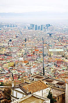 Naples, Italy - panoramic view of Spaccanapoli, the street that divides the city photo
