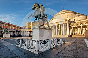 Naples, Italy, Piazza del Plebiscito square