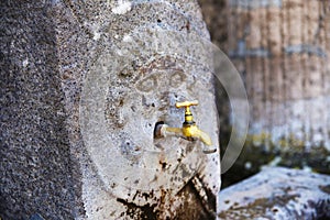 Public fountain in the streets of Pompeii