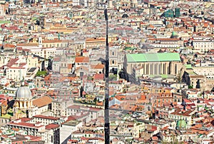 Spaccanapoli, the most famous street in Naples, Italy photo