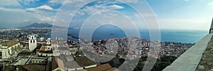 Naples landscape observed from the Sant\'Elmo castle