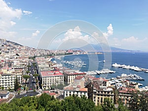 Naples landscape vesuvio sea sky Italy Campania photo