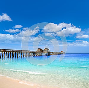 Naples Pier and beach in florida USA