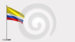 Napo Ecuador 3D waving flag illustration on flagpole. photo