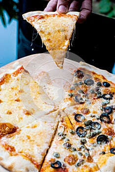 Napole pizza and Cheese pizza