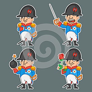 Napoleon Bonaparte character in various poses