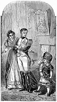 Napoleon Bonaparte, his wife Josephine and son Charles
