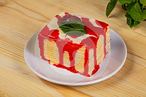 Napoleon layered cake photo