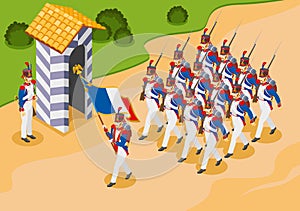 Napoleon`s grenadiers, French soldiers 19st century