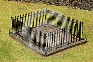 Napoleon's original grave in the Valley of the Willows on the island of St Helena