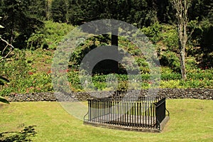 Napoleon's original grave in the Valley of the Willows on the island of St Helena