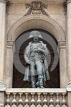 Napoleon statue at the Hotel Des Invalides in Paris, France