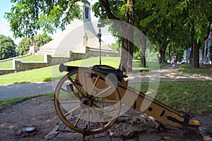 Napoleonic era cannon, at the Memorial Complex of 1805 Austerlitz Battlefield, Slavkov u Brna, Czechia