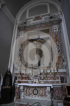 Napoli - Crocifisso settecentesco nella ottava cappella sinistra della Basilica di Santa Maria alla Sanit photo