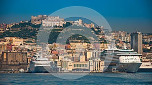 Napoli Naples Italia Italy beautiful view postcard panorama hill cityscape landscape cruise ship