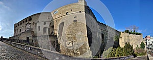 Napoli - Panoramica di Castel Sant`Elmo dalla rampa di accesso