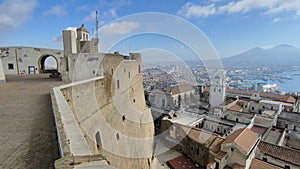 Napoli - Panoramica verso il porto dalla terrazza di Castel Sant`Elmo