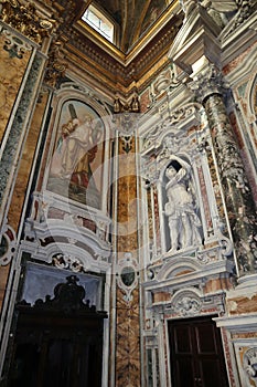 Napoli Ã¢â¬â Particolare del cappellone sinistro della Chiesa del GesÃÂ¹ Vecchio photo