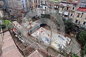 Napoli - Scorcio del Parco Ventaglieri dalla scalinata photo