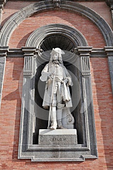 Napoli - Statua di Carlo III sulla facciata di Palazzo Reale photo