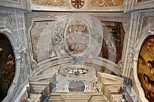 Napoli - Volta affrescata da Onofrio De Lione della Cappella Pironte in Santa Maria La Nova