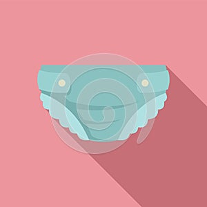 Nappy diaper icon, flat style