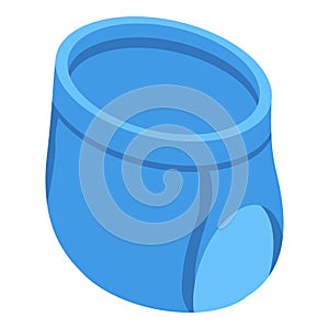 Nappy diaper icon, isometric style