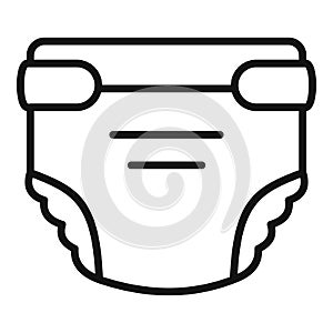 Nappy diaper icon, outline style