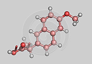 Naproxen molecular model