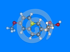 Naproxene molecular model