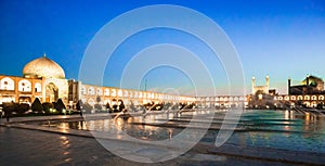 Naqsh-e Jahan Square of isfahan in the twillight