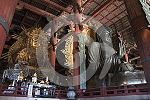 Daibutsu with Kokuzo Bosatsu in Todaiji temple