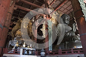 Daibutsu with Kokuzo Bosatsu in Todaiji temple