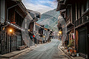 Narai-Juku, an old town in Nagano Prefecture. (Nagano)Generated image