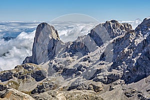 Naranjo de Bulnes or Pico Urriellu seen from Fuentede. photo