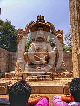 Narasimha statue at hampi india